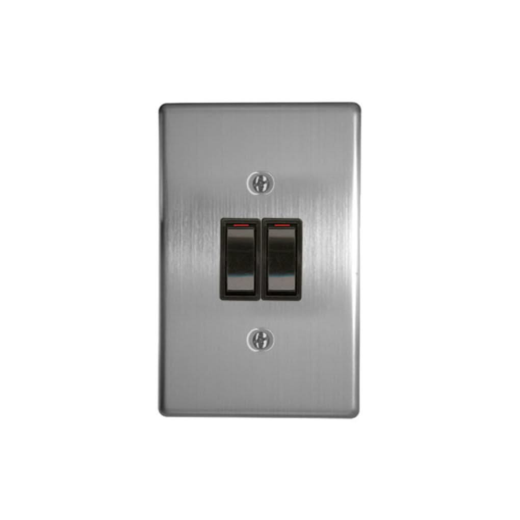 2 Lever Switch - 1 Way Silver | Buy Online & Save!