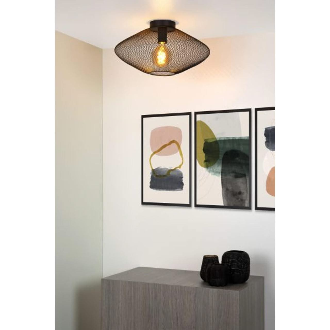 Slade Black Mesh Ceiling Light