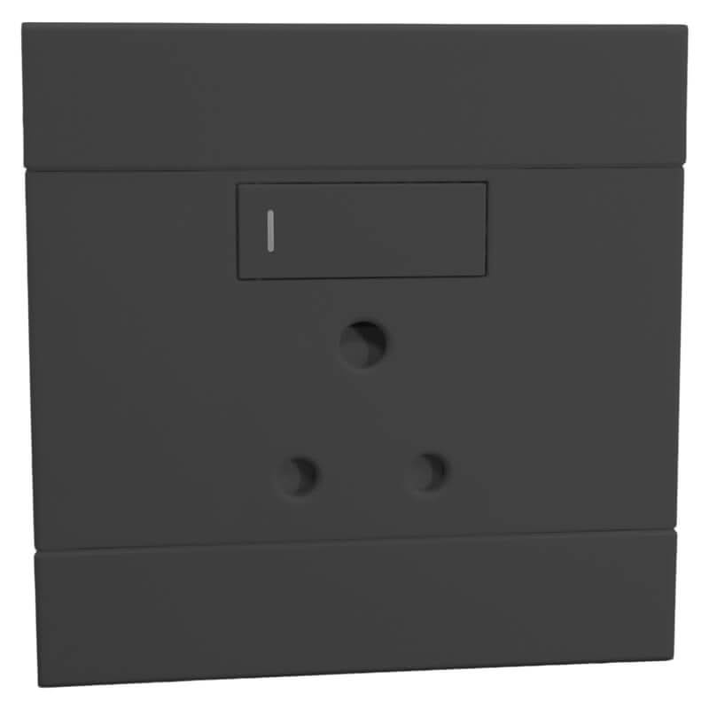 Veti 2 - Charcoal 1 x 16A Socket - Switched