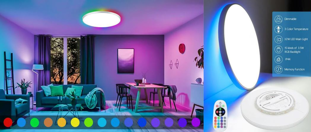 RGB Backlit LED Ceiling Light