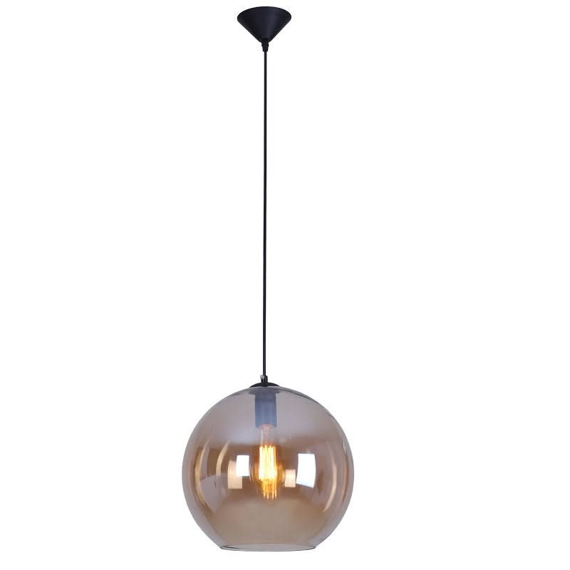 Amber Small Glass Ball Pendant Light