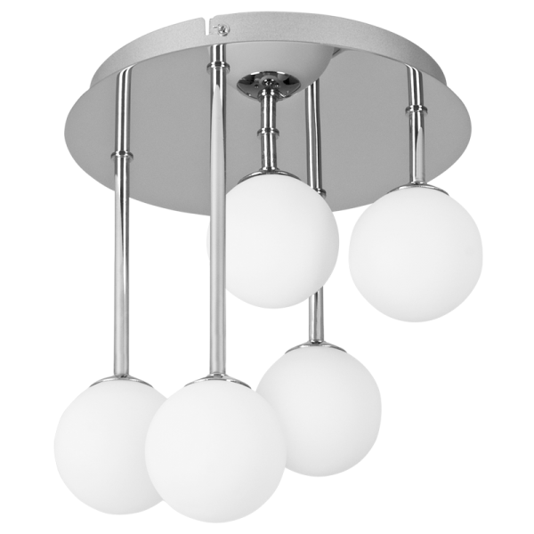 5 Light Chrome Cluster Ceiling Light