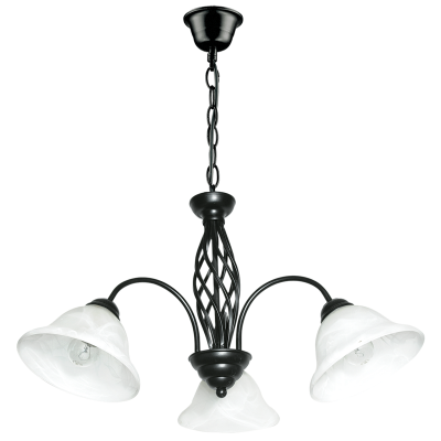 Black 3 Light Chandelier