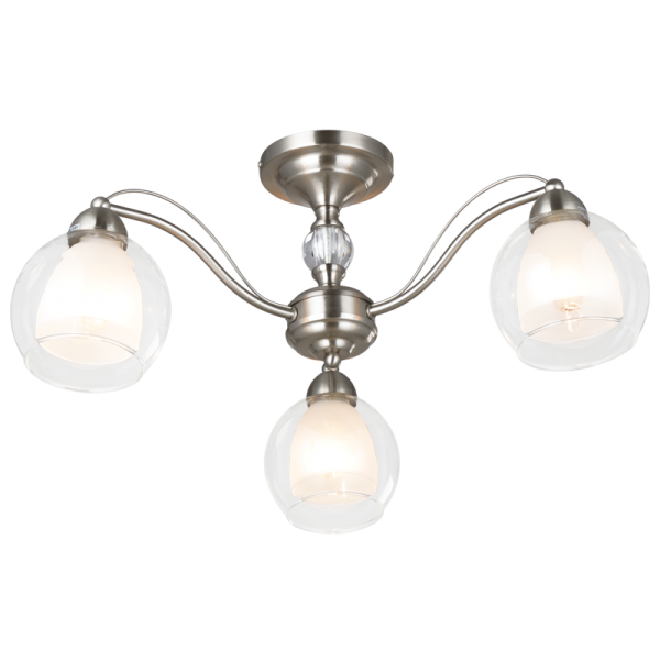 3 Light Satin Chrome Chandelier (Launch Special)