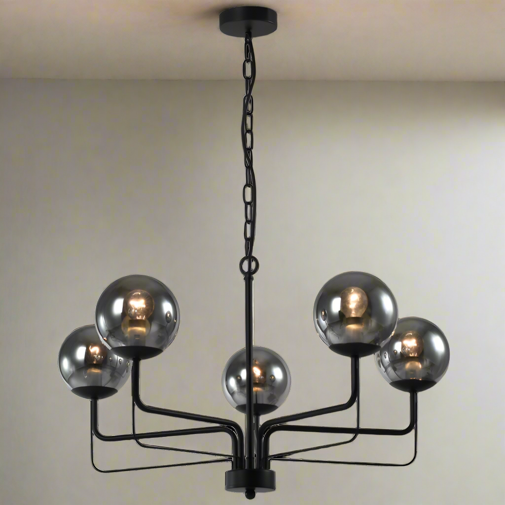 Silt Black and Smoke Chandelier