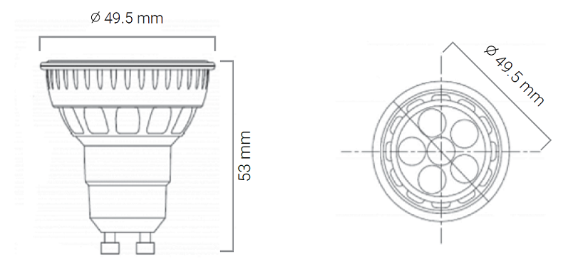 LED Down Light - 4W Red / Green / Blue / Magenta