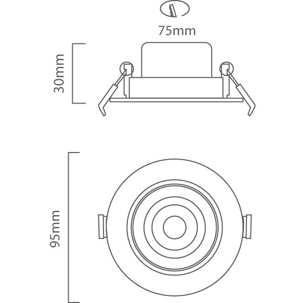 Complete LED Down Light - Round 5W