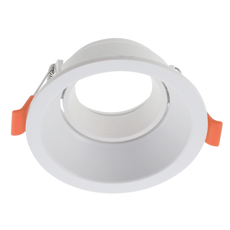 Downlight Holder - Low Glare Round Tilt Polycarbonate