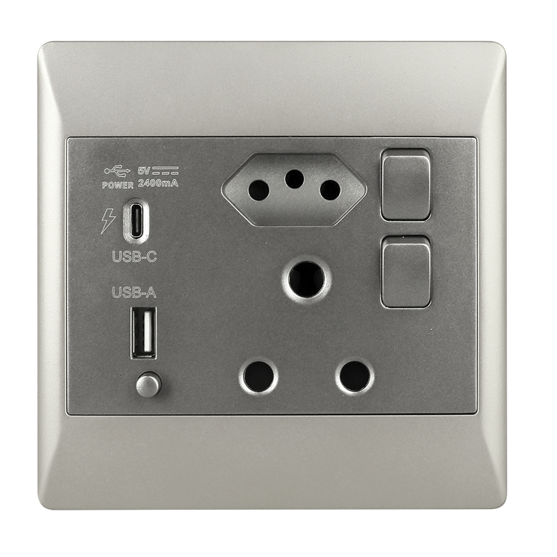 Plug - 16 Amp Plug + New RSA Sockets + USB C & A - 4 X 4