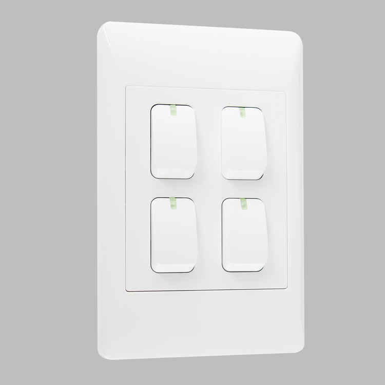 EPL White Switch - 4 Lever 1 or 2 Way Switch - 2 X 4 (Launch Special) - Future Light - LED Lights South Africa