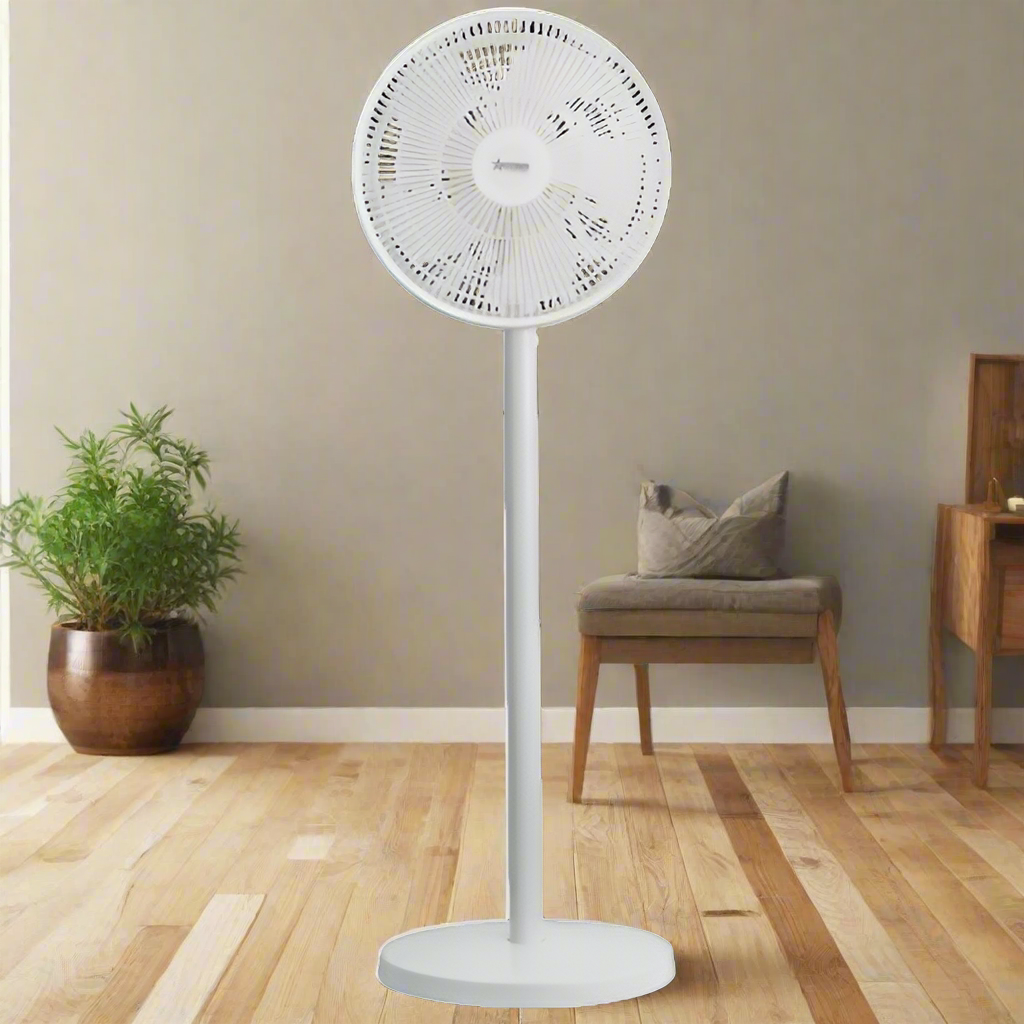 12-inch Rechargeable Oscillating Floor Fan (Solar)