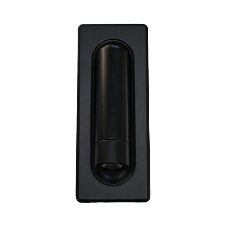 LED Wall Light - Black 3W Recessed Reading Wall Light