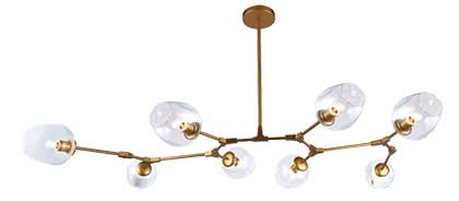 Elegant Gold 8 Light Pendant