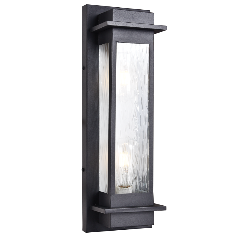 Adam Ribbed Glass Outdoor Wall Light