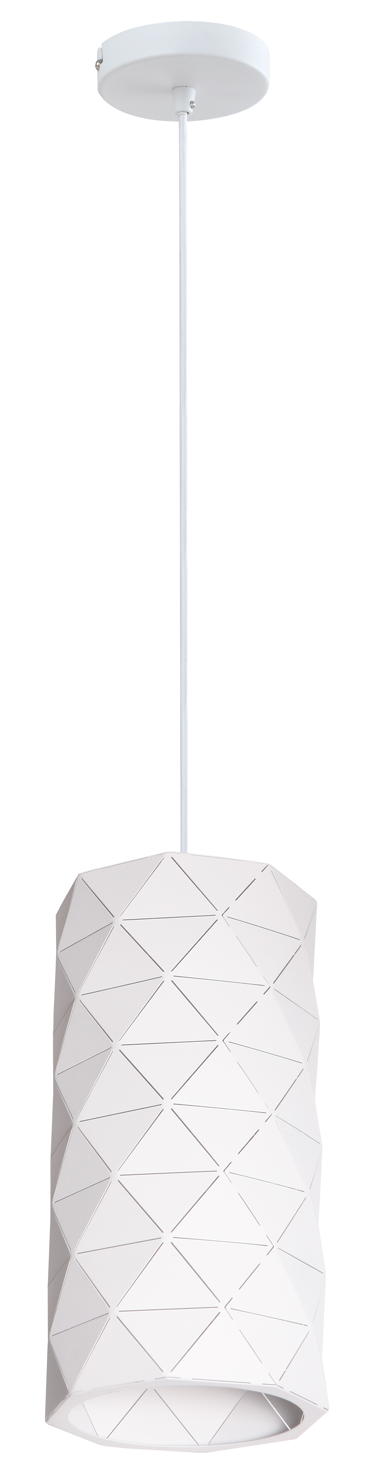 White Laser Cut Cylinder Pendant Light