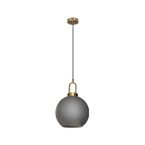 Truffle Antique Brass / Smoke Grey Pendant