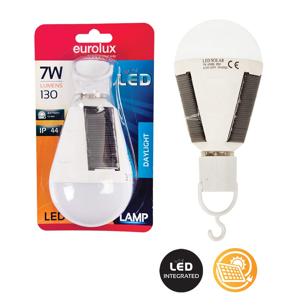 7W Solar Powered LED Bulb