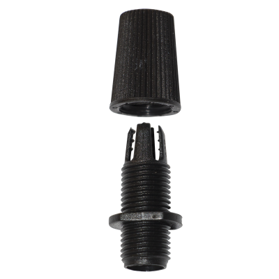 Black Female Cord Grip with Threaded Rod (Launch Special)