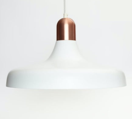 Lathitha White & Copper Aluminium Pendant