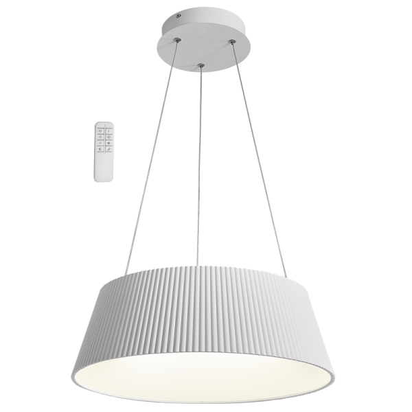 White Metal and Acrylic LED Pendant with Remote Control (Launch Special)