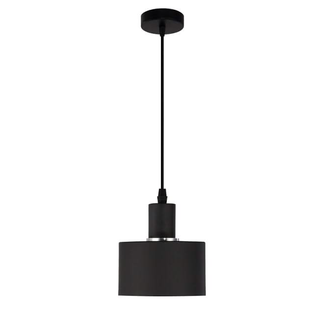 Black Metal Pendant 1 Light