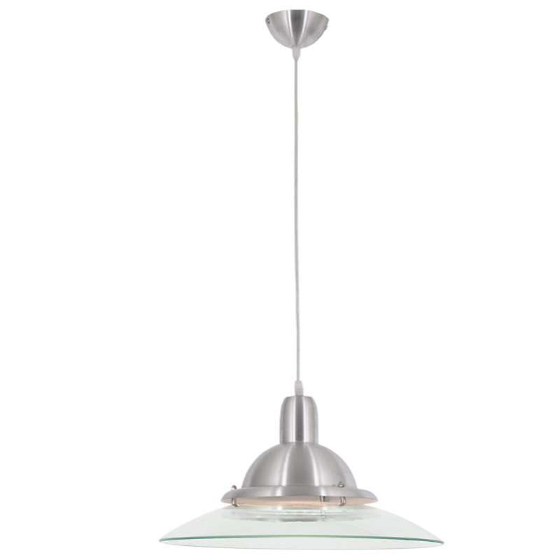 Aluminium and Clear Glass Pendant Light (Launch Special)