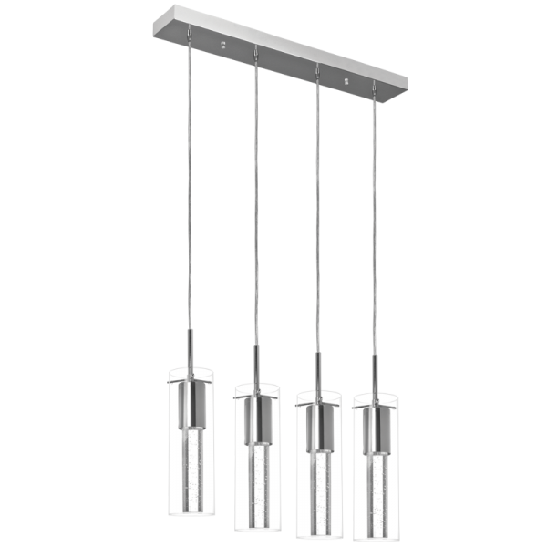 Chrome & Glass 4 Light Pendant (Launch Special)