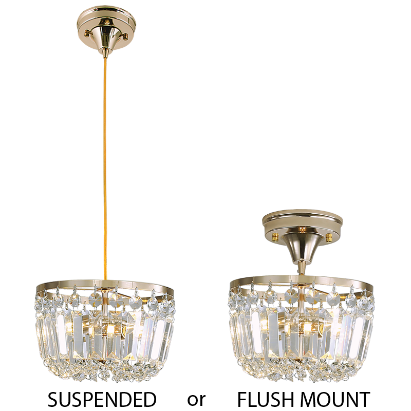 Gold 2 in 1 Pendant or Ceiling Light