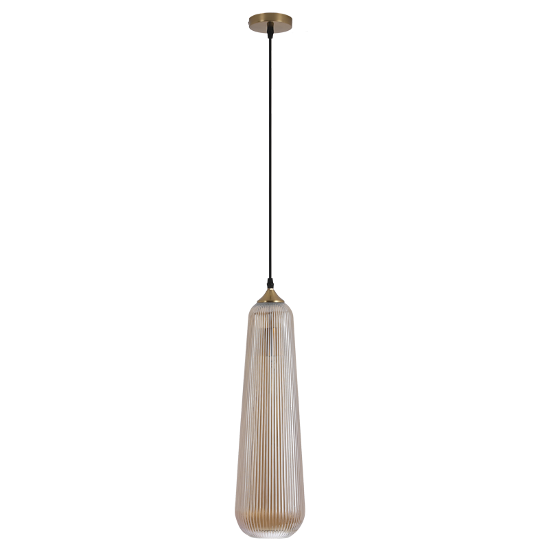 Loma Fluted Amber Pendant Light