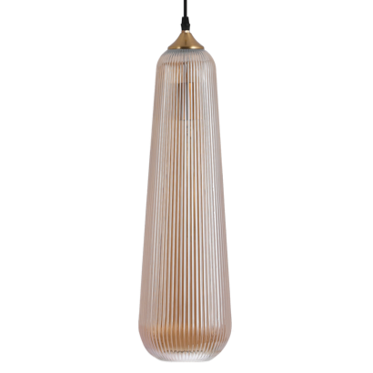 Loma Fluted Amber Pendant Light