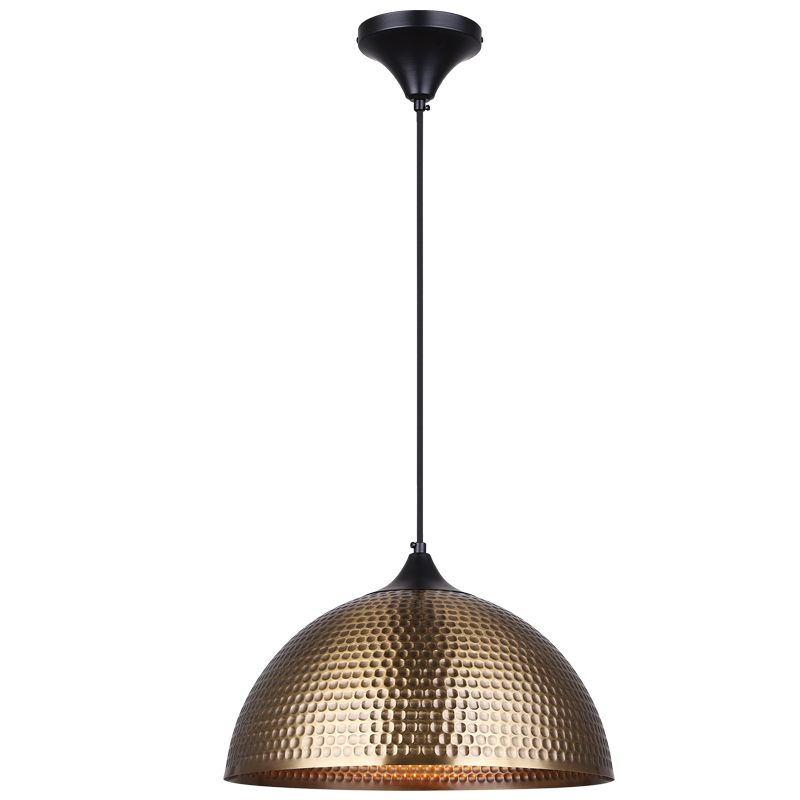 Aeris Hammered Brass Pendant Light