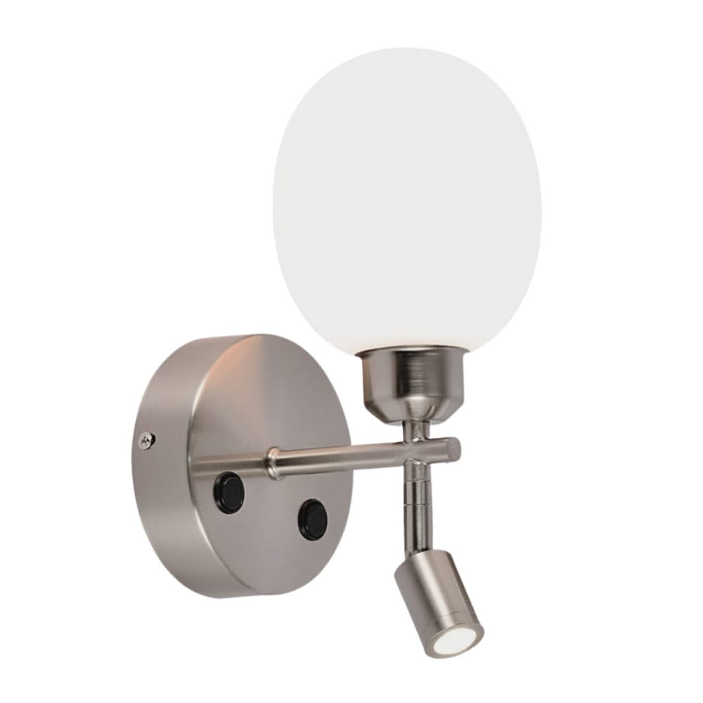 Noma Satin Chrome Wall & Reading Light