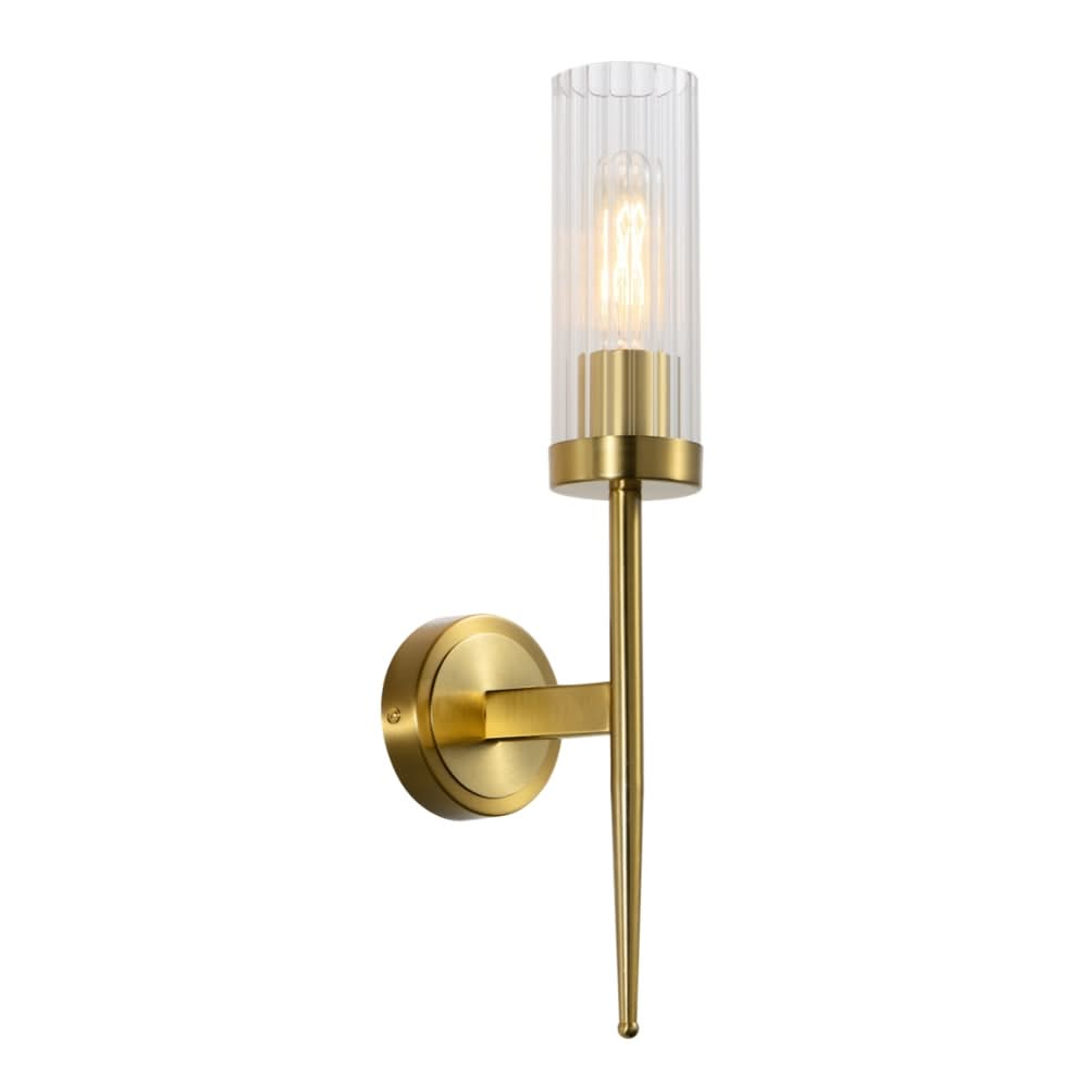 Airlux Fluted Antique Brass Wall Light