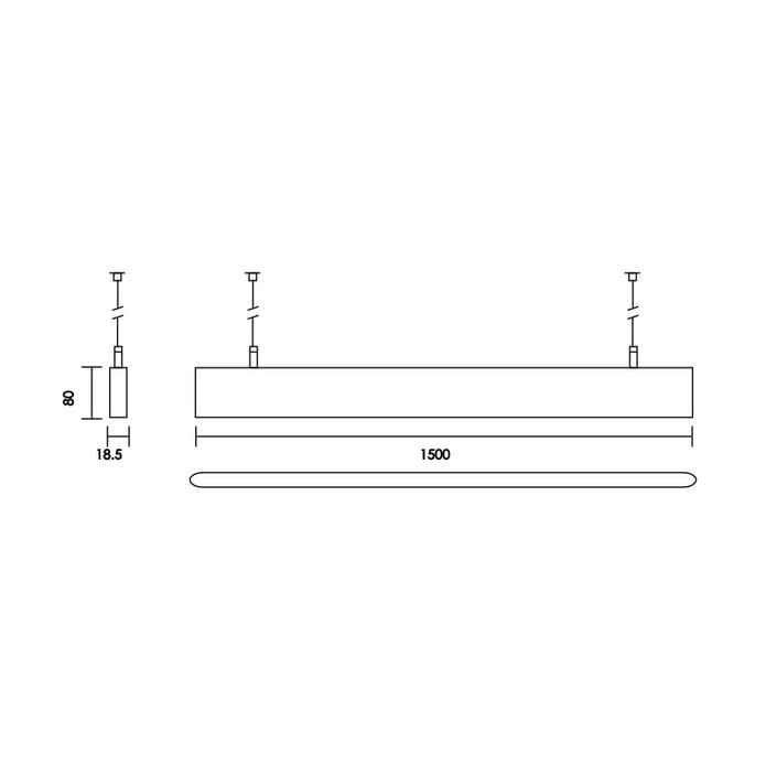 Avico Ashwood Dimmable Linear Pendant