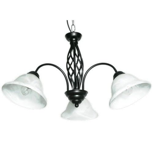 Black 3 Light Chandelier