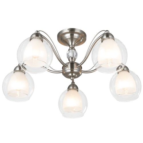 5 Light Satin Chrome Chandelier (Launch Special)