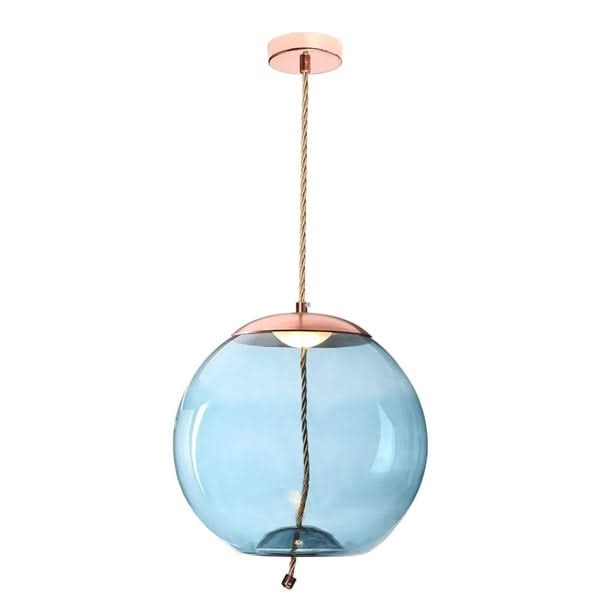 Blue Orb LED Pendant Light