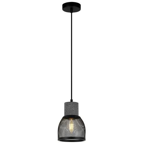 Midnight Dome Mesh & Stone Pendant Light