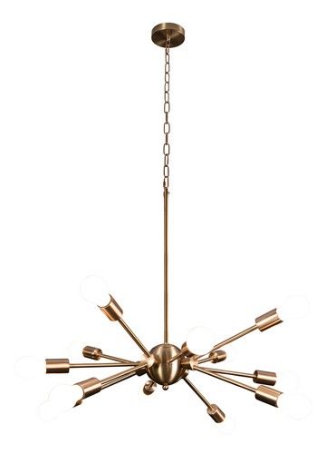 Supernova 12 Satin Gold Pendant Light (Promo)