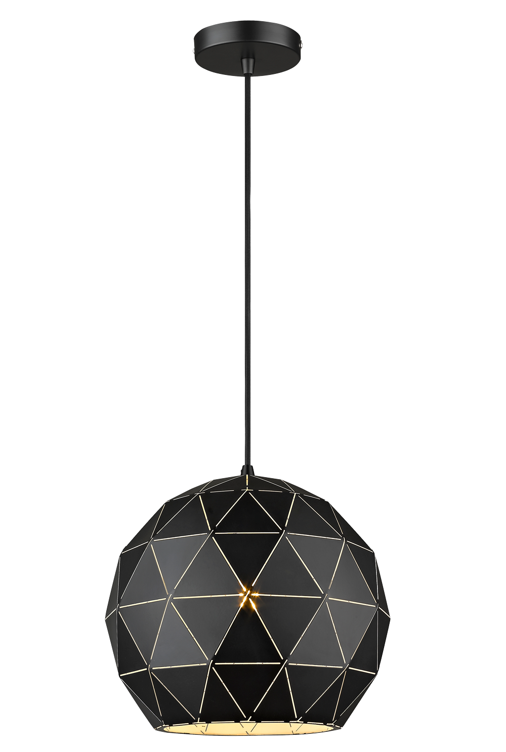 Black Laser Cut Pendant Light Medium