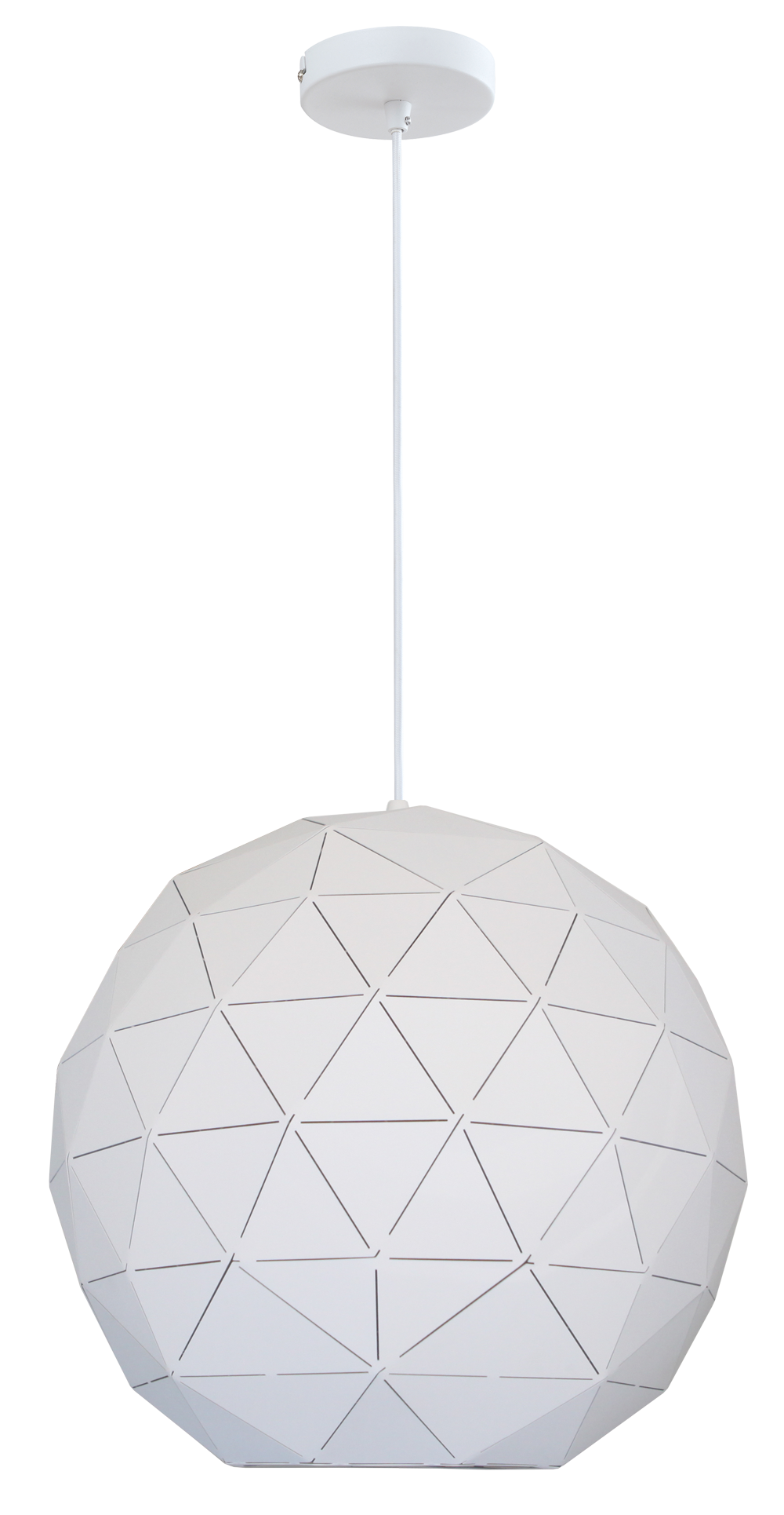 White Laser Cut Pendant Light Large