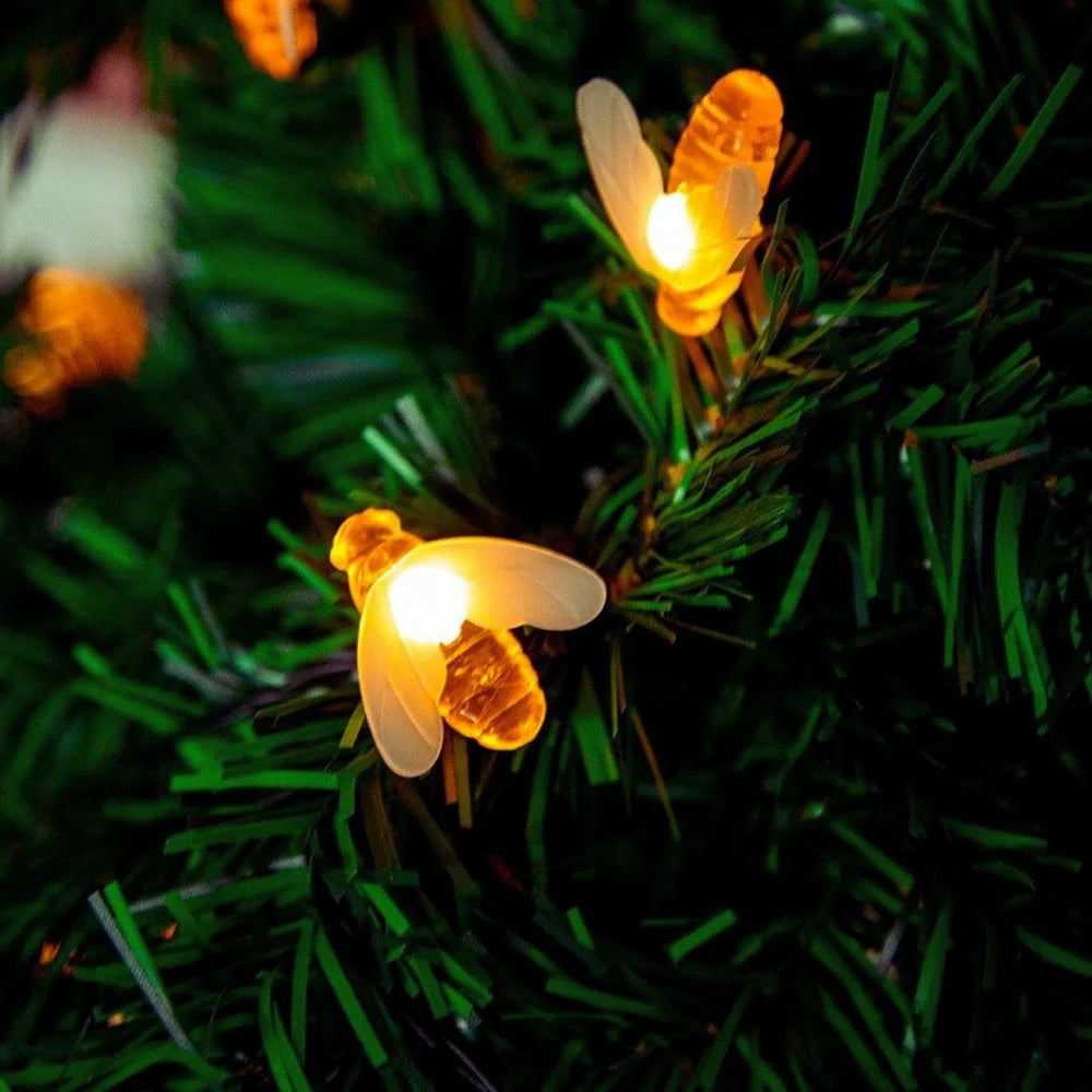 Honey Bee Solar Fairy Lights