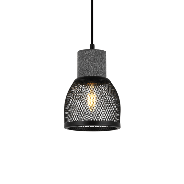 Midnight Dome Mesh & Stone Pendant Light