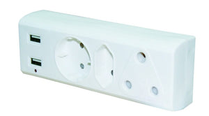 RSA, Schuko, Euro & Double USB Adaptor (Launch Special) - Future Light - LED Lights South Africa