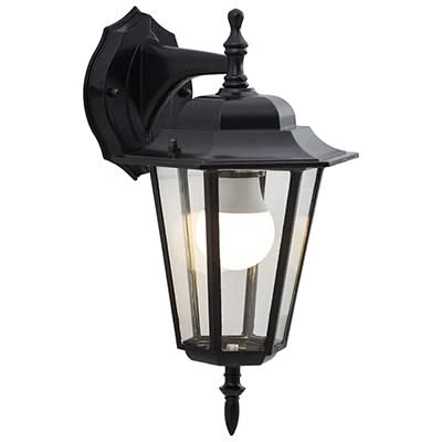 Lantern 6 Panel Down Facing Black - Future Light - LED Lights South Africa